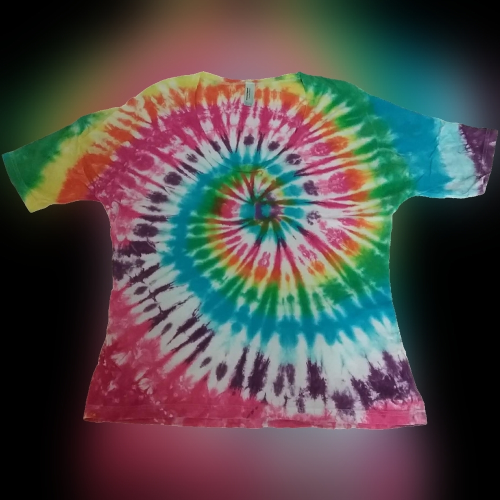 Rainbow Spiral Tie Dye, American Apparel, Small